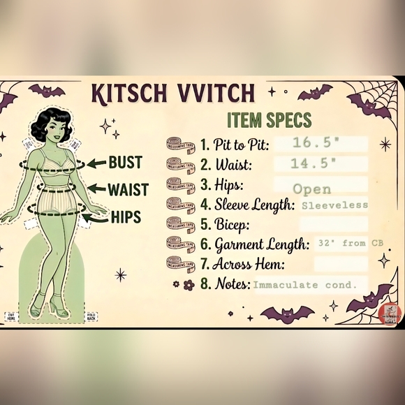 🪝Off The Hook - "Neverland" Jenny Dress Micheline Pitt Art Pinup Couture L - Picture 14 of 16